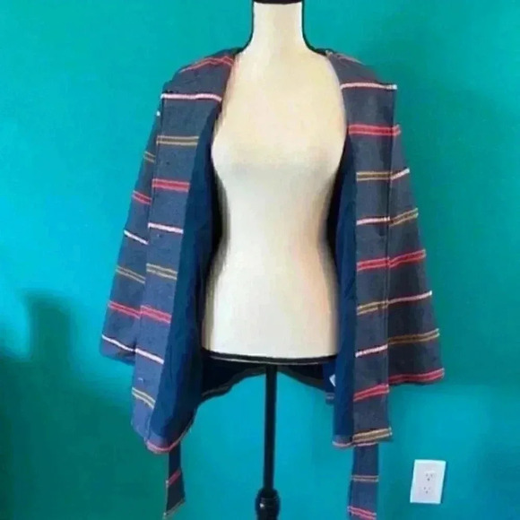 Anthropologie Dolan left coast Piccadilly blue striped jacket - Picture 6 of 9